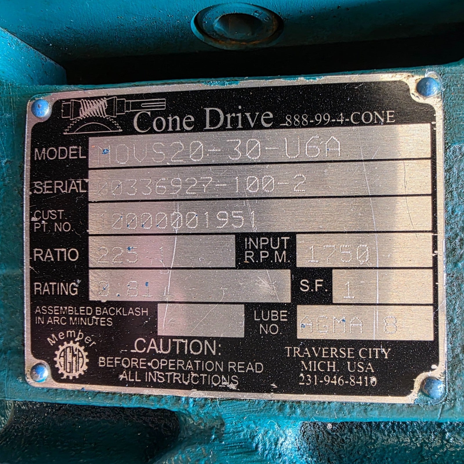 Crane Ferguson PickOMatic 2710 lift stroke detail