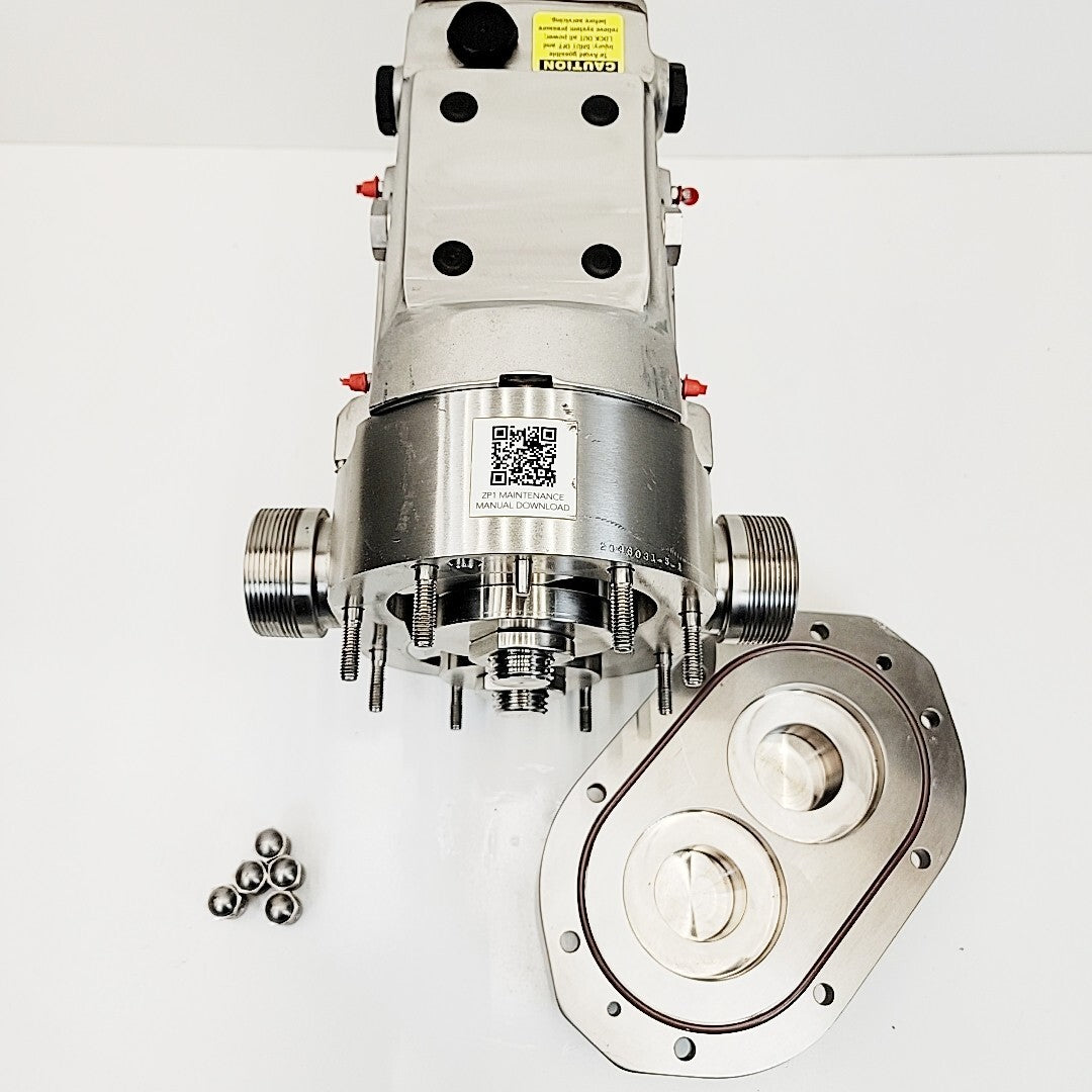 Ampco ZP1-040-SCCXX rotor cover detail showing missing hex nuts