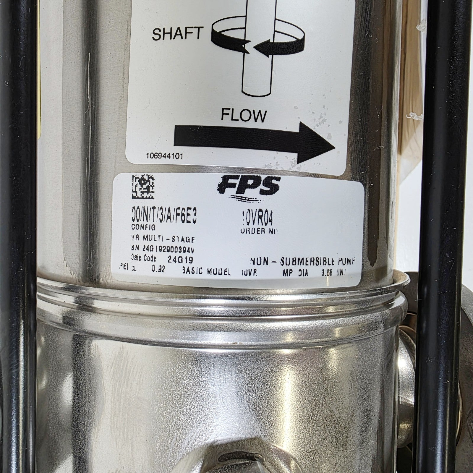 FPS 10VR04 tri-clamp inlet/outlet connections