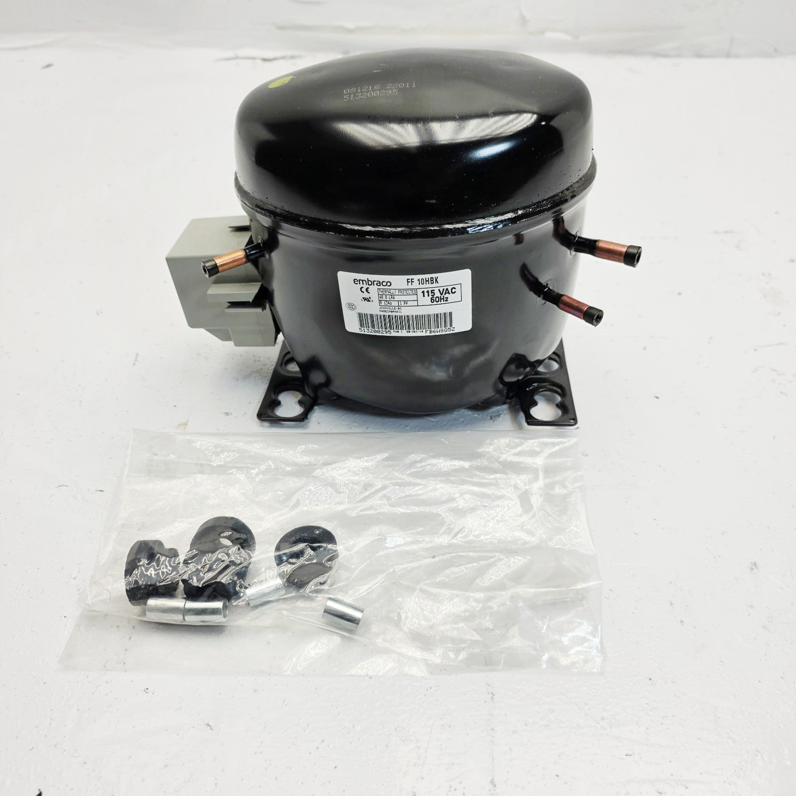 Embraco FF10HBK Hermetic Compressor 60 Hz, 115 V, 1 PH