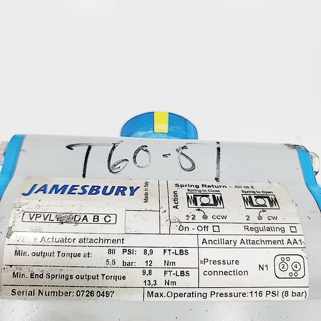 Jamesbury 1" CL-150 Ball Valve 7150313600XTZ2