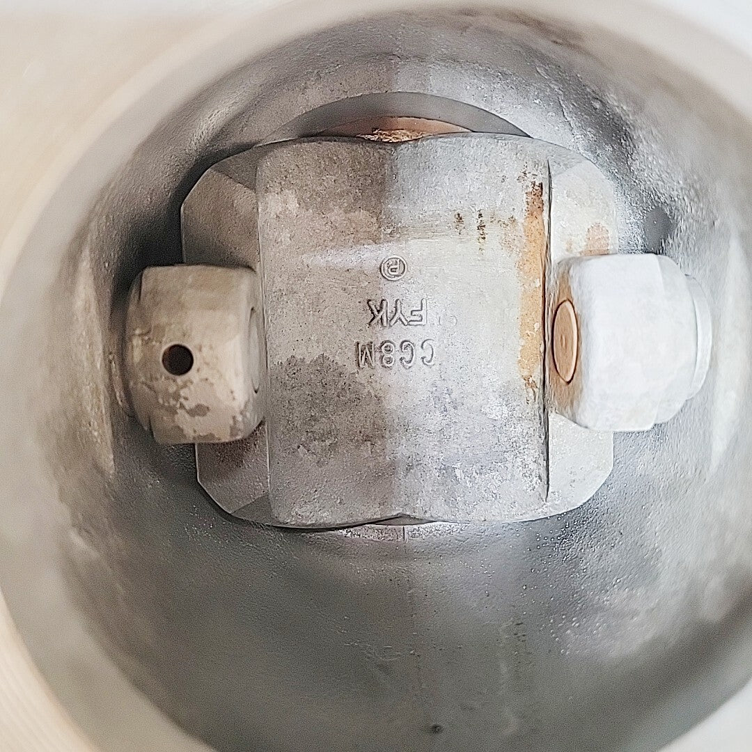 Fisher V150 4" valve flange face view