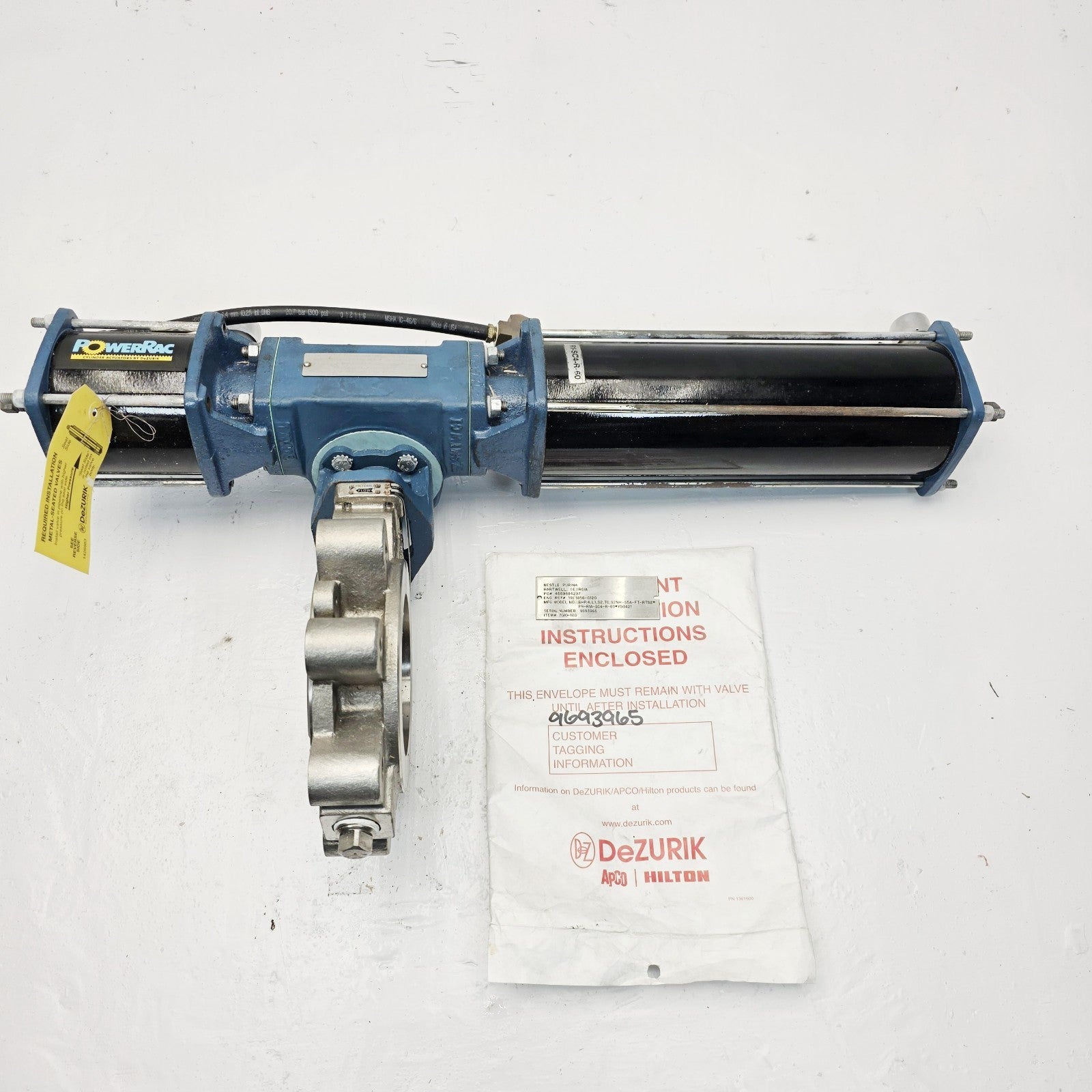 Dezurik BHP 4" butterfly valve with actuator, main product photo