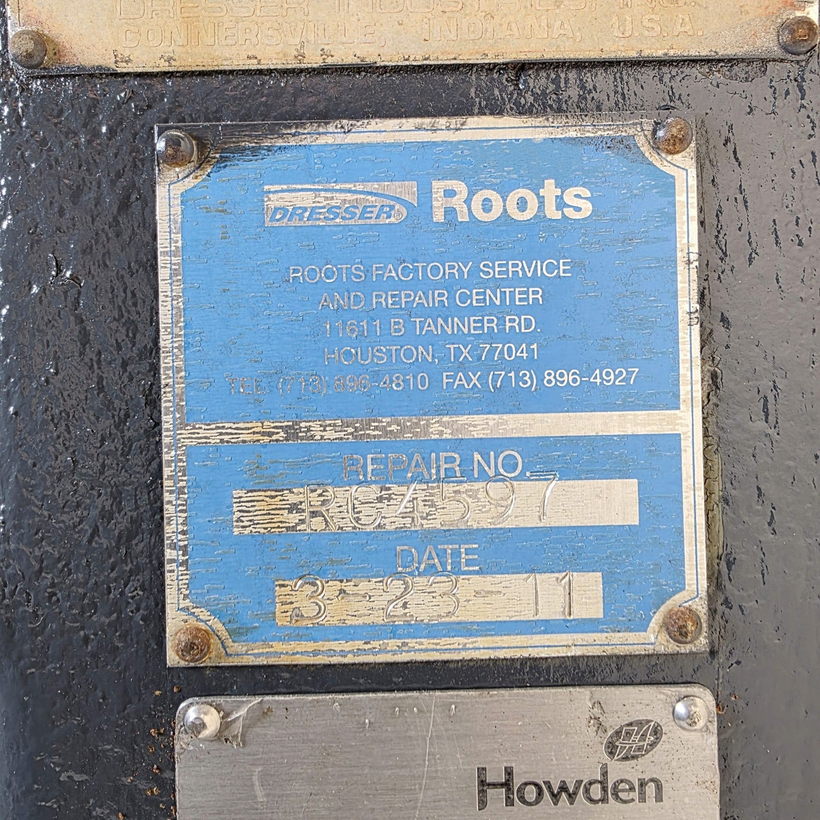 Howden Roots 12x16 blower housing side view