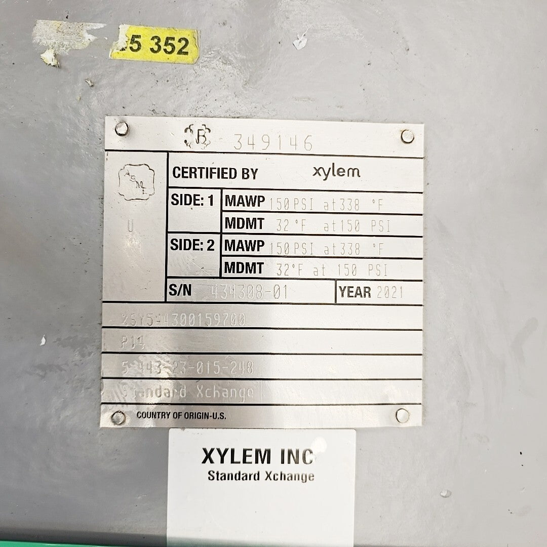 Xylem Standard Xchange P14-15-TM Gasketed Plate Heat Exchanger %SY544300159700