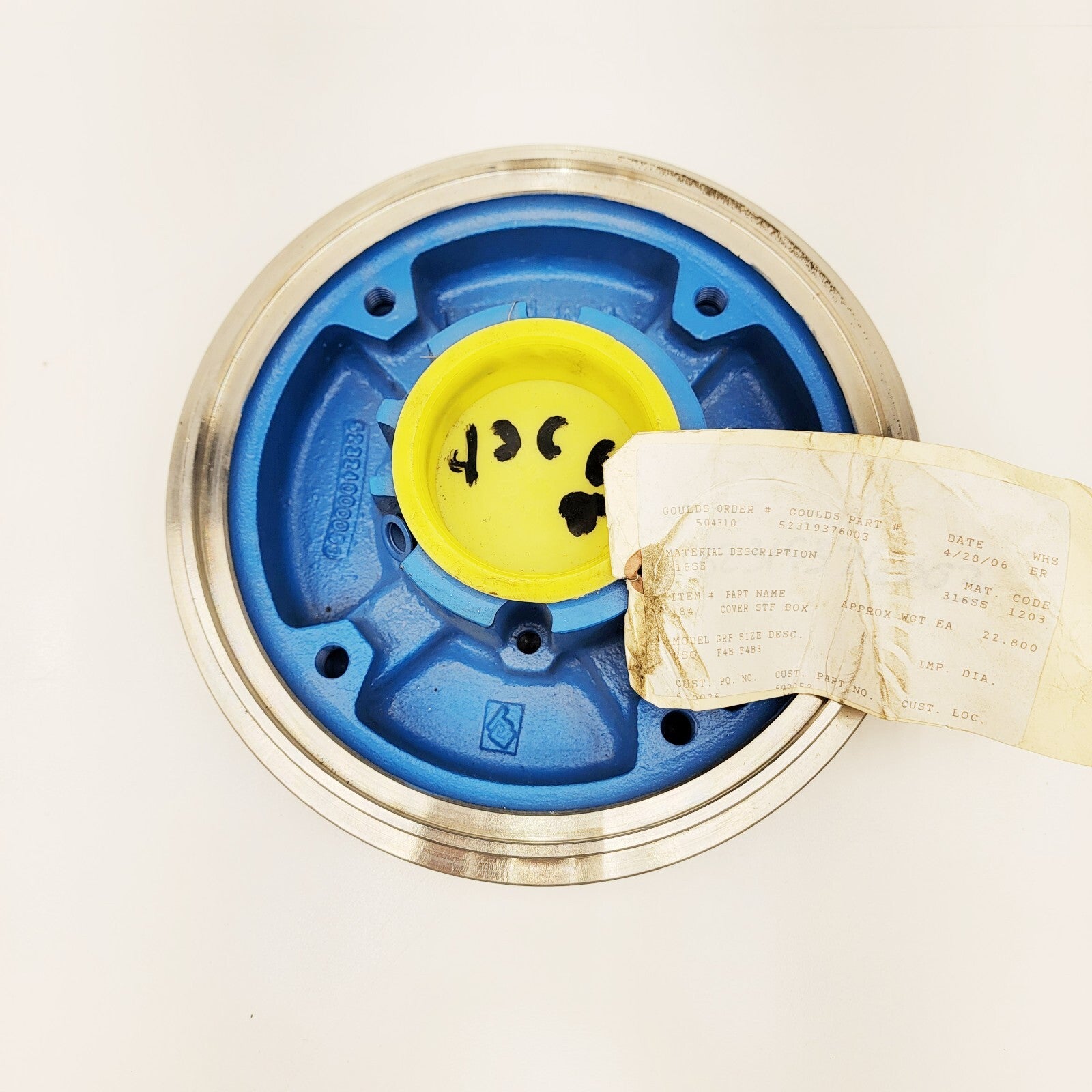 Goulds Pump 8" Stuffing Box Cover 52319376003 316SS