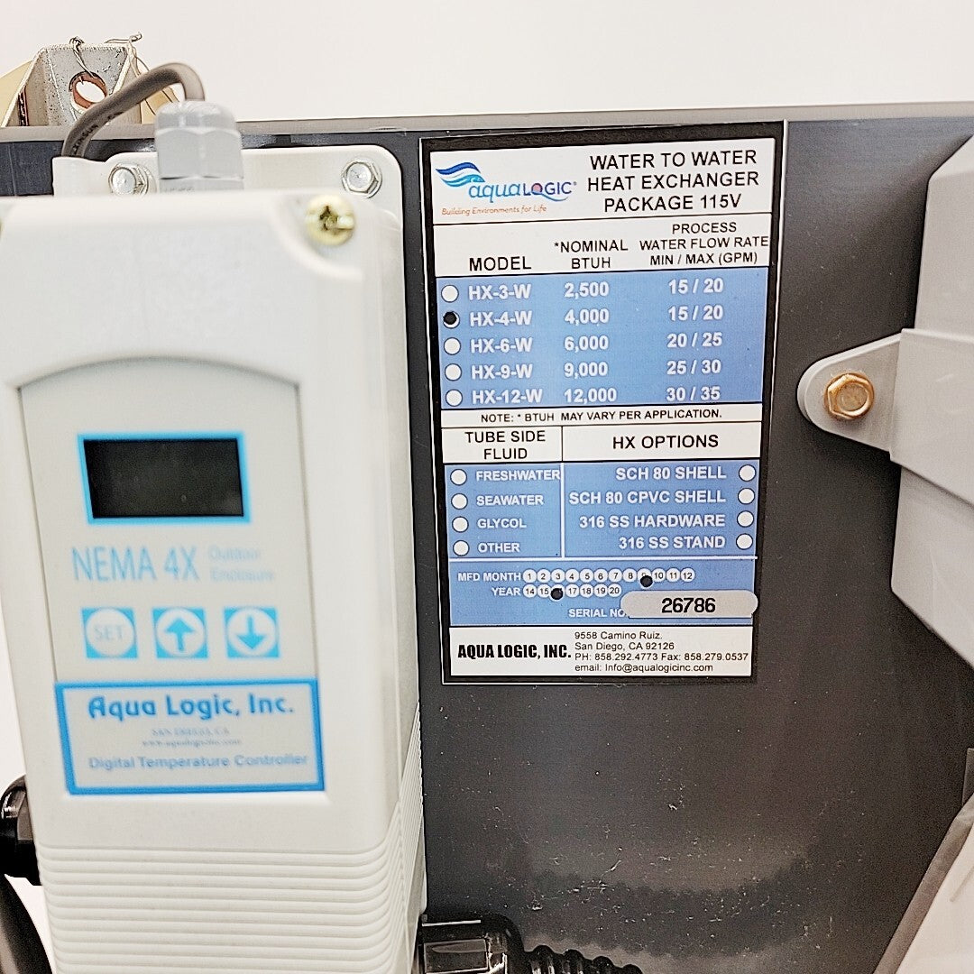 Aqua Logic HX-4-W Water To Water Heat Exchanger