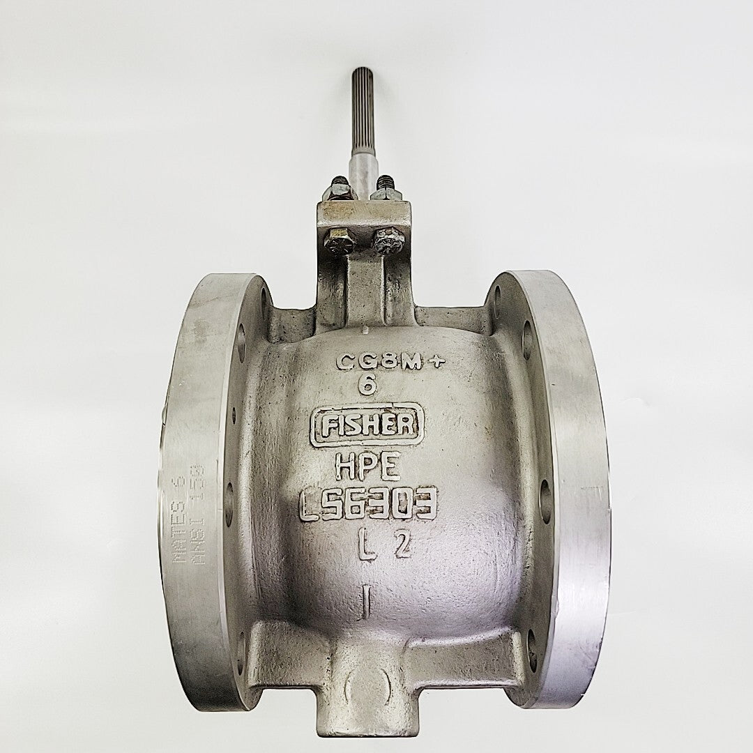 Fisher V150 6" valve nameplate detail