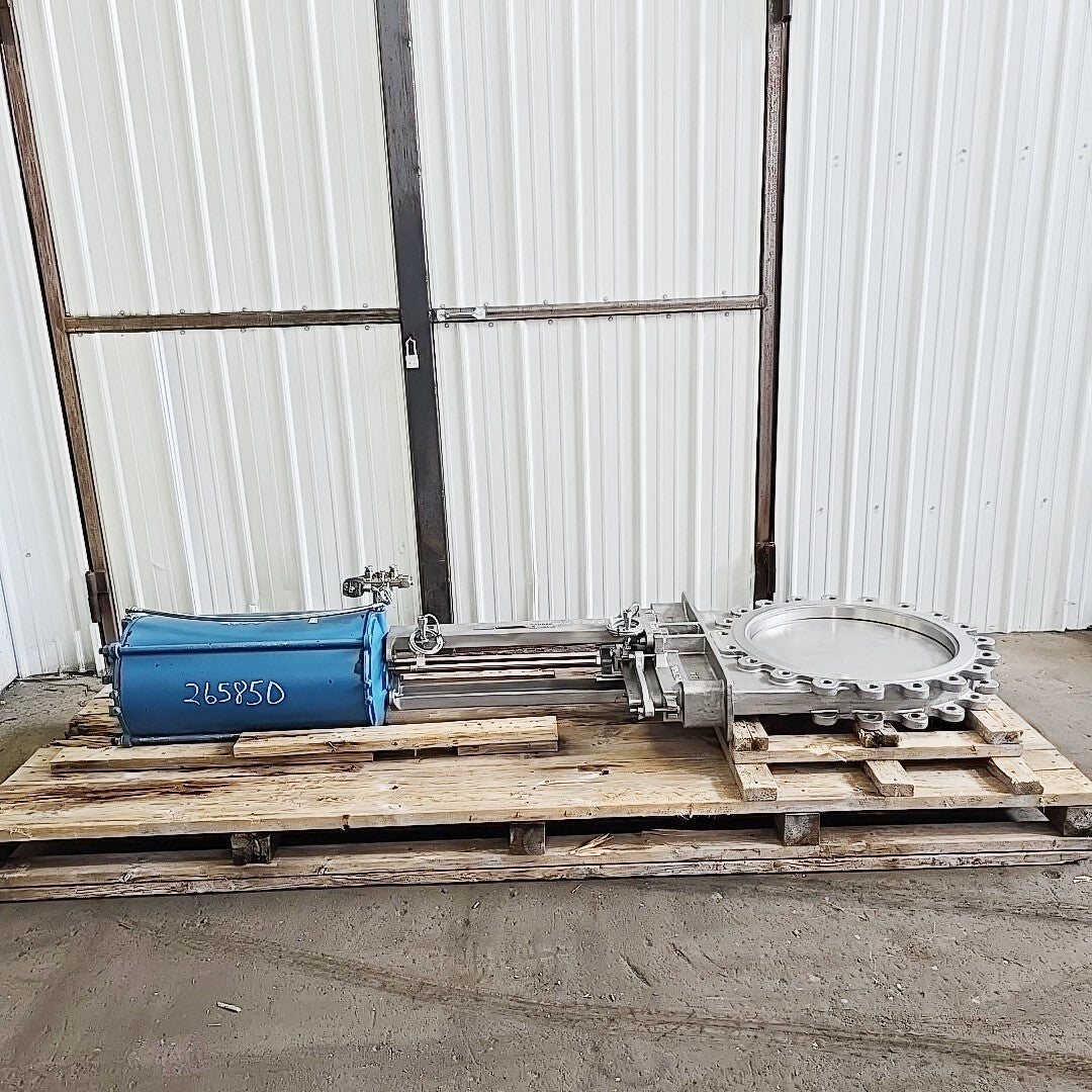 DeZURIK 24 in knife gate valve gate and seat detail