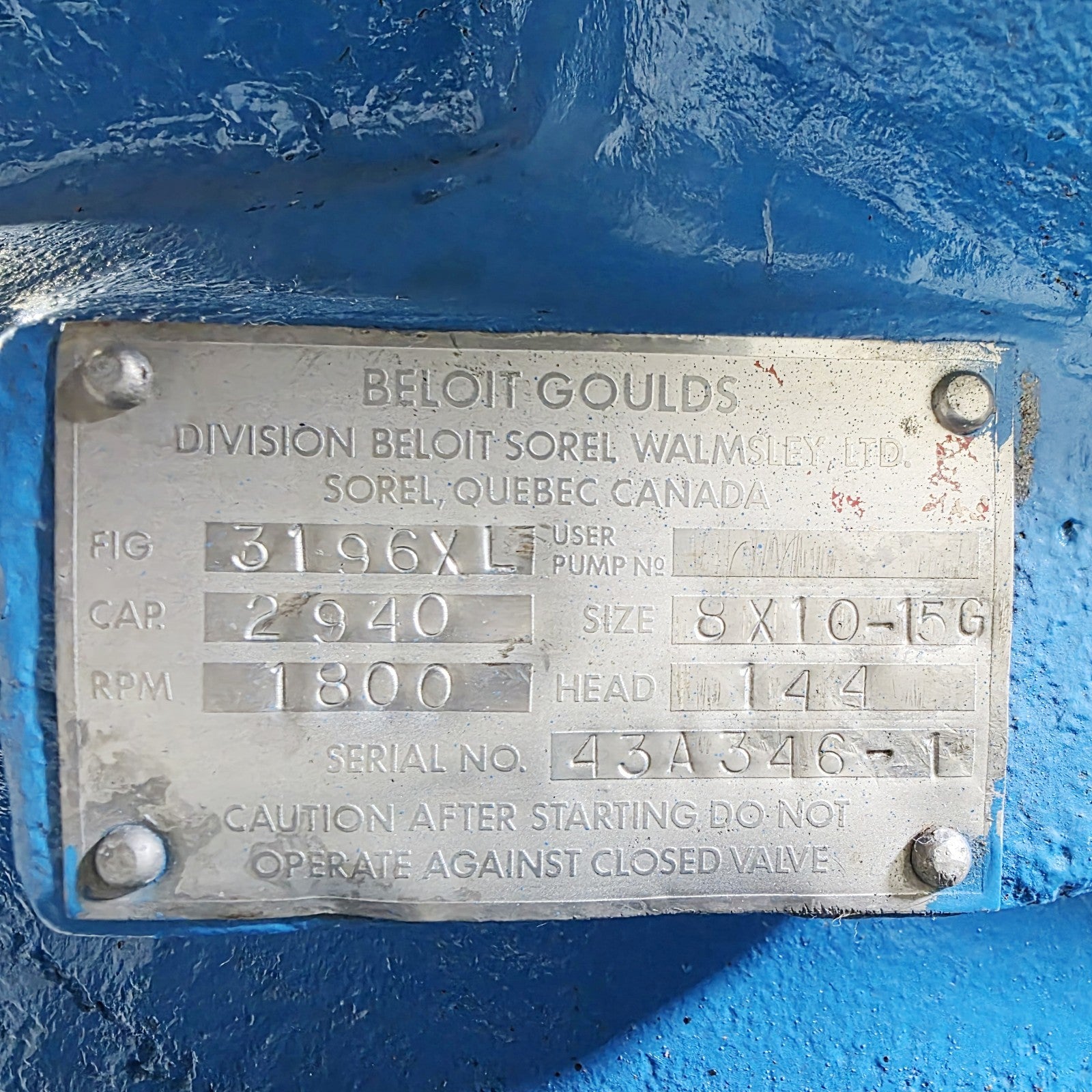 Goulds 3196 XLT-X 8x10-15G view 11